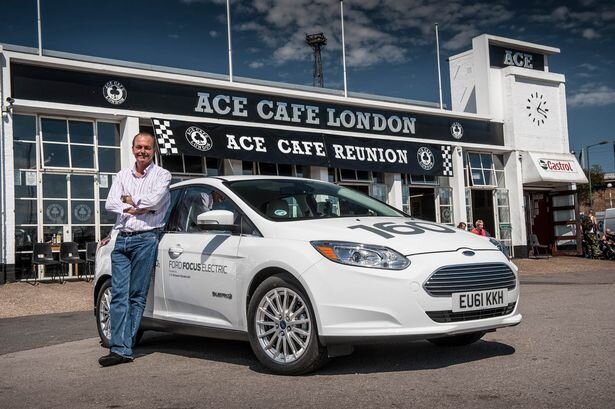 Quentin Wilson with Ford Focus on Oxford to Londo Eco Rally.jpg